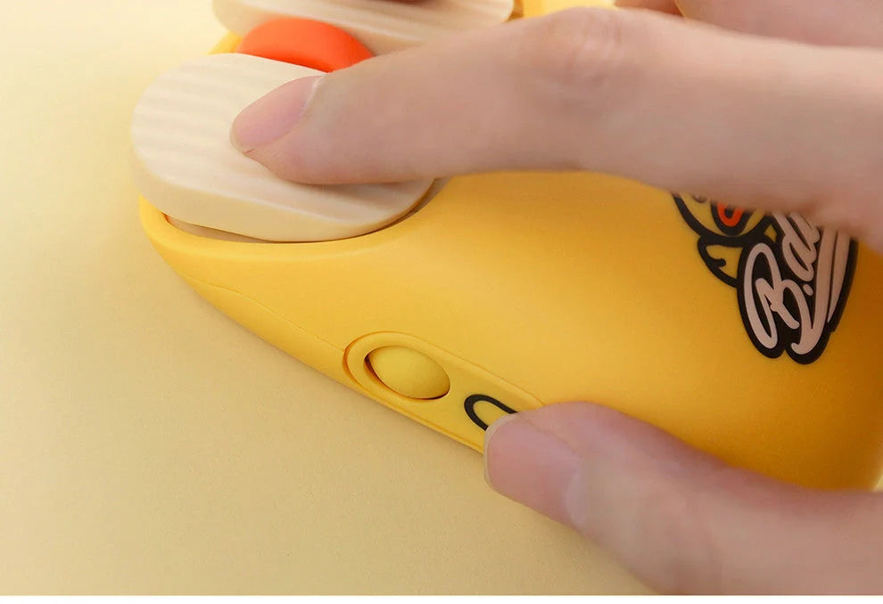 Little Yellow Duck Bluetooth Mouse Keyboard set in bright yellow with compact design