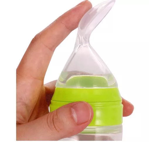 Baby Spoon Bottle Feeder in various colors for easy, safe baby feeding
