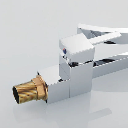 Black basin faucet with waterfall electroplating finish for kitchen bathroom use