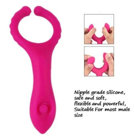 Electric G-point vibrator masturbation stick in rose red, compact and discreet design