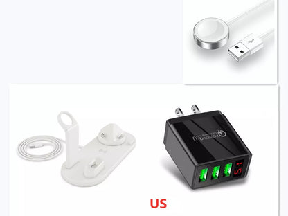 360-degree rotatable wireless charger stand with fast 10W charging for iPhone and Samsung devices