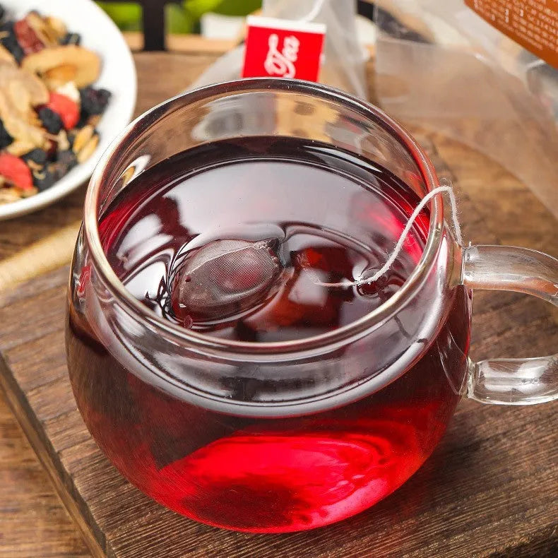 Ginseng Black Wolfberry Tea for Men with Mulberry Leaves, 200g Pack Containing 40 Individual Tea Bags of 5g Each, Herbal Blend with Ginseng Extract and Wolfberry for Daily Tonic Support