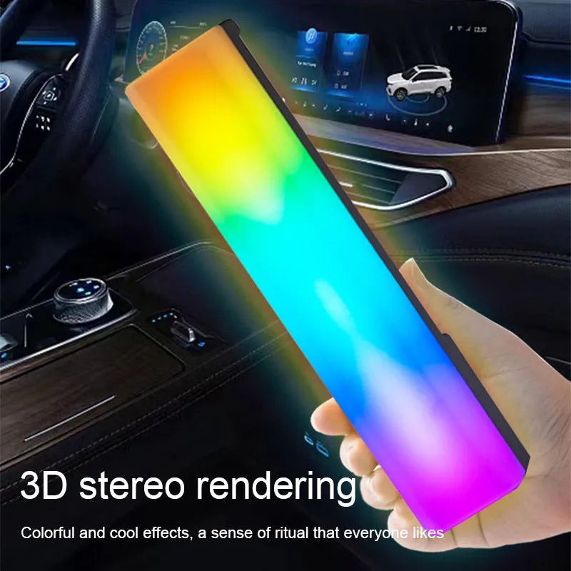 3D RGB light pick-up table top ambiance lamp with colourful voice-activated rhythm lighting