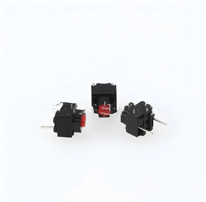 Waterproof aluminium tact switch with patch pins and 1A current rating
