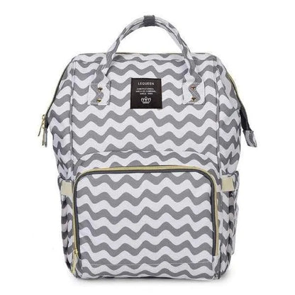 Oxford maternity nappy bag with 16-20L capacity, anti-theft design, bottle area, and multiple colour options