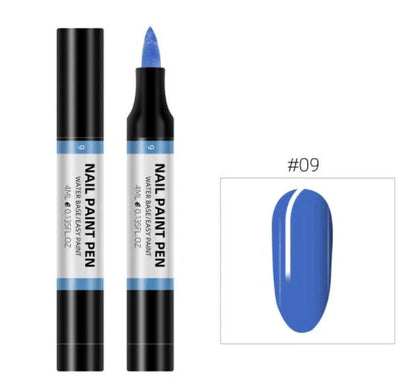 24 color water-based nail polish painting pen for 3D nail art designs