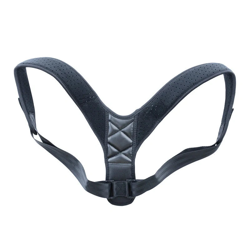 Kids wearing a black and blue posture corrector belt for clavicle and lower back support