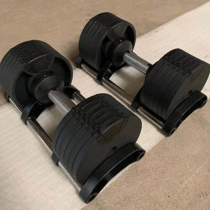 Cast iron electroplated dumbbell with 40cm length and three weight options