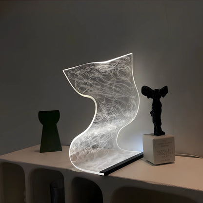 USB-powered bedside lamp with three-colour light adjustment in Nordic design