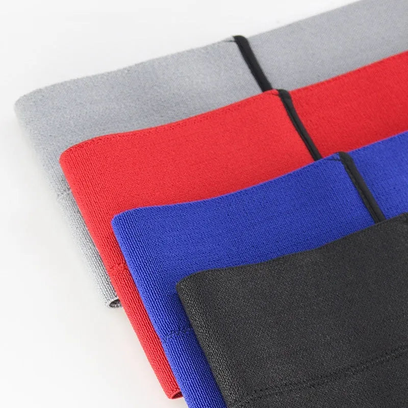 Elbow joint resistance bandage in red, grey, blue, or black, sizes S, M, L, for boxing and exercise support.