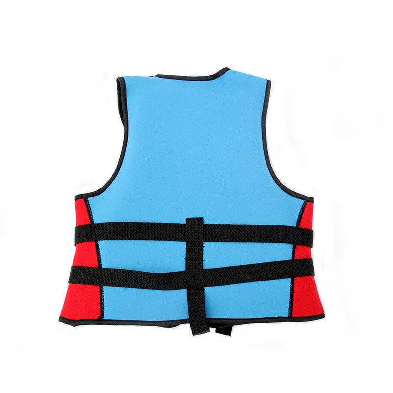 Children's life jacket with high buoyancy for swimming and rescue, available in bright colors.