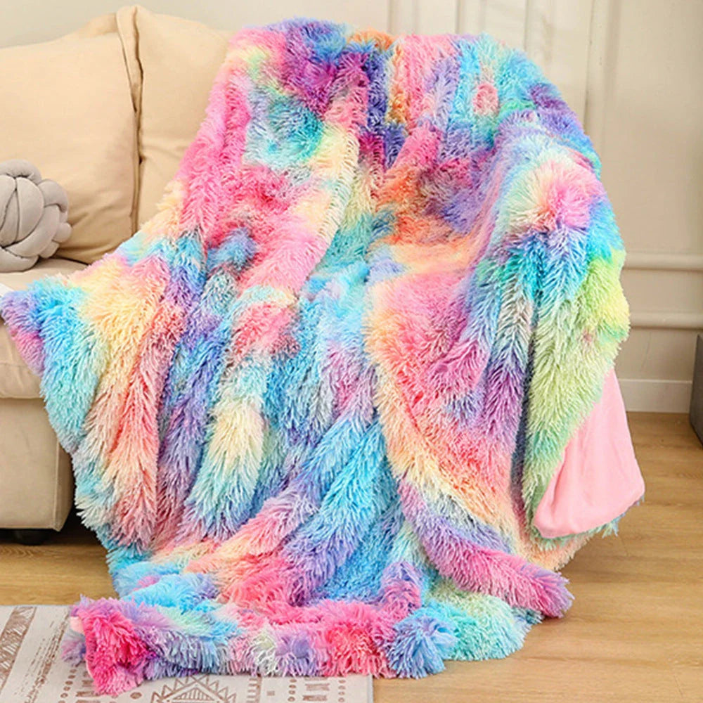 Soft, plush sherpa throw blanket in a variety of colors and sizes, perfect for cozy relaxation on the sofa or bed