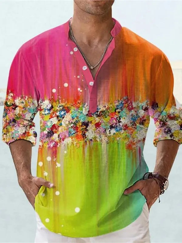 British style bamboo hemp t-shirt with digital thermal transfer stripe pattern in multiple colour options