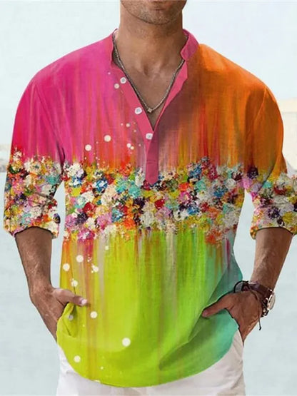 British style bamboo hemp t-shirt with digital thermal transfer stripe pattern in multiple colour options