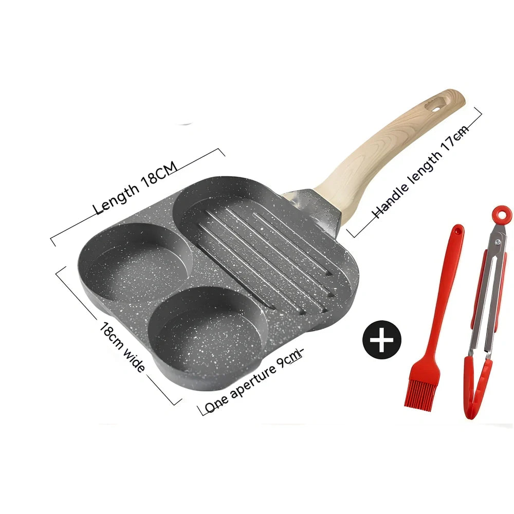 28cm aluminium alloy Japanese frying pan with non-stick coating and composite bottom