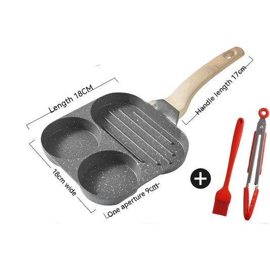 28cm aluminium alloy Japanese frying pan with non-stick coating and composite bottom