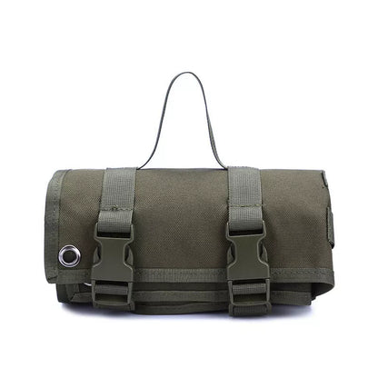 Non-slip tactical training mat for outdoor shooting and camping, available in black, khaki, green, and camouflage.