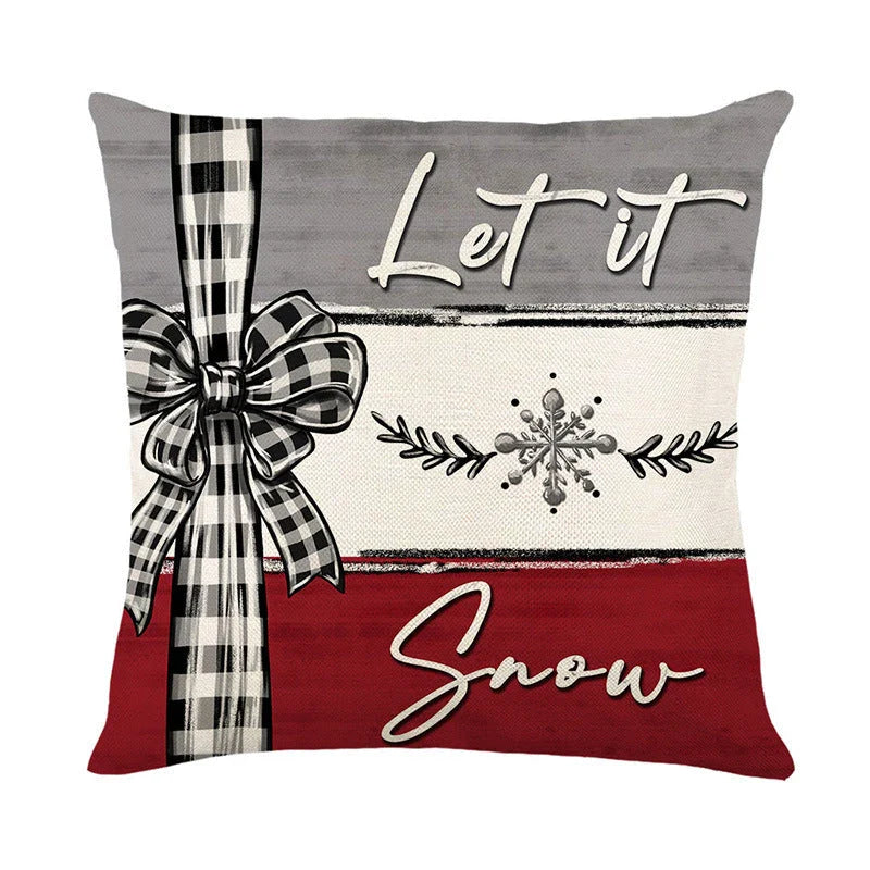 Festive Christmas cushion cover with vibrant colors and a cozy, comfortable design