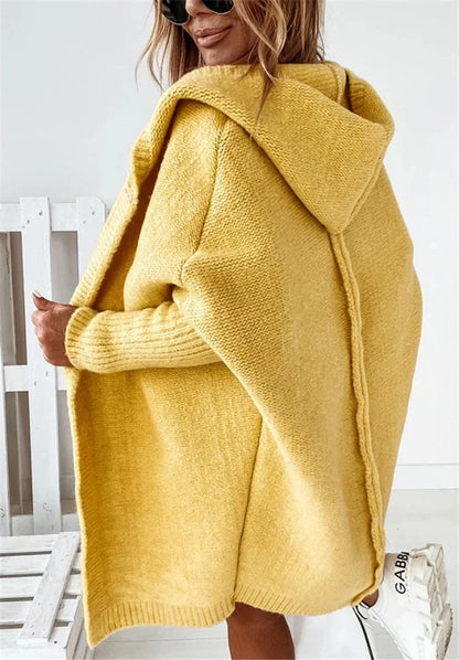 Stylish Bat Sleeve Hooded Cardigan for Women in various colors