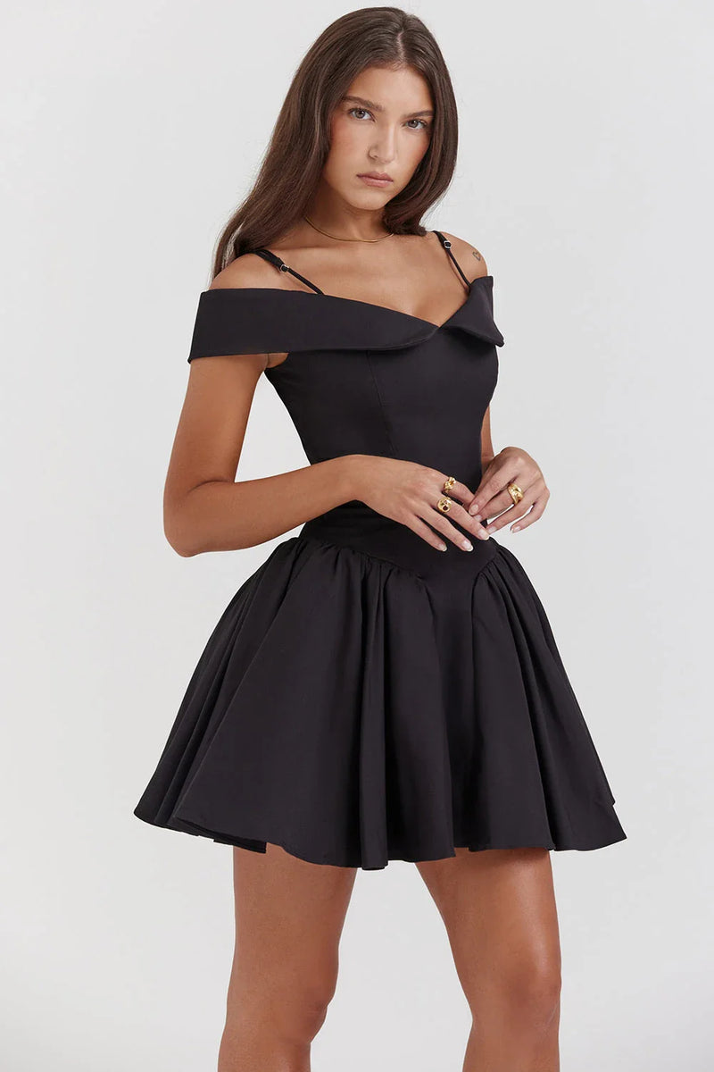 Hhomeenjoy Elegant Off-Shoulder Mini Cocktail Dress