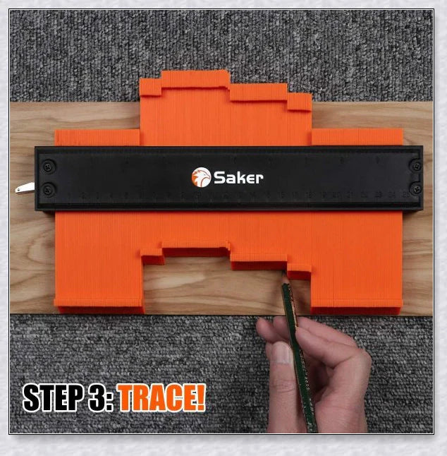 Saker Contour Duplication Gauge with Lock - Precision tool for effortless shape replication in DIY and professional projects