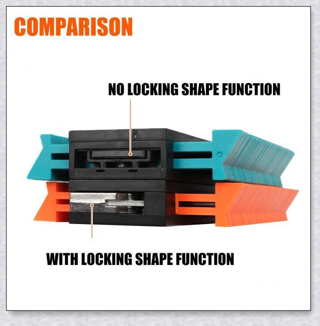 Saker Contour Duplication Gauge with Lock - Precision tool for effortless shape replication in DIY and professional projects