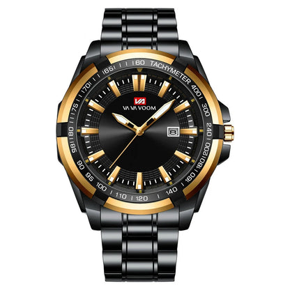 Dried Shrimp Calendar Watch with luminous display and stainless steel casing