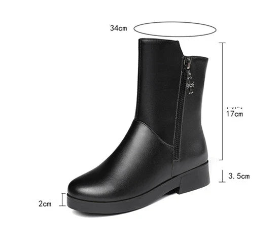 New Velvet Padded Mid-Tube Thick Heel Women's Boots in Black, featuring a luxurious velvet upper, thick heel, and padded interior for comfort and support.