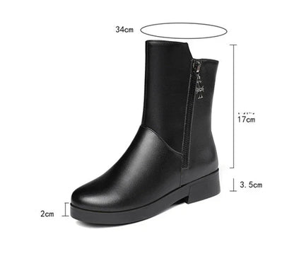 New Velvet Padded Mid-Tube Thick Heel Women's Boots in Black, featuring a luxurious velvet upper, thick heel, and padded interior for comfort and support.