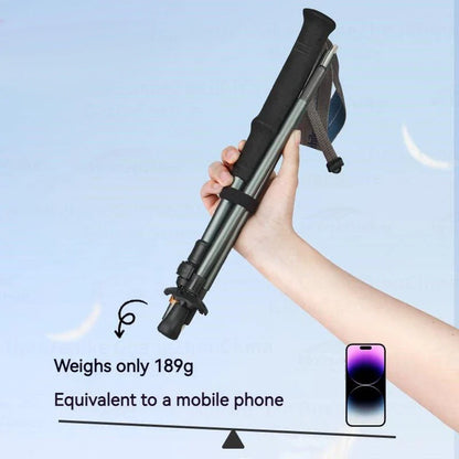 Durable and adjustable 5-section ultralight folding trekking pole for hiking and outdoor adventures