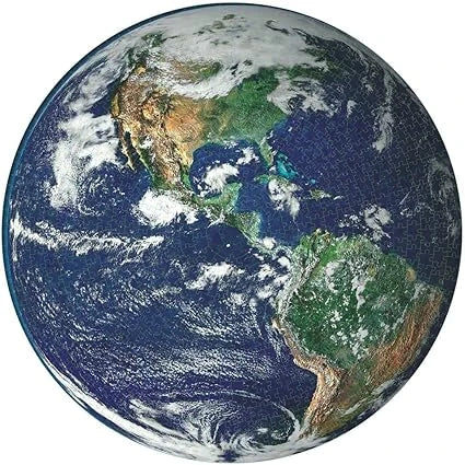 1000 Piece Round Earth Jigsaw Puzzle - Stunning visual representation of the Earth's continents and oceans