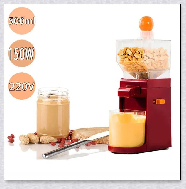 Peanut Butter Maker - Homemade Nut Butter Crafting Machine with Customizable Flavors and Textures