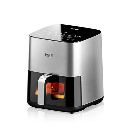 5L family-size air fryer with touch control, nonstick basket, and visible window for healthy and efficient cooking