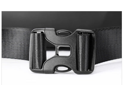 Functional Cross-body Men's Work Clothes One-shoulder Backpack in black color with multiple pockets and water-resistant design