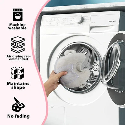 Nursing Cushion - Baby Feeding Pillow with bottle holder and neck support for comfortable, hands-free feeding