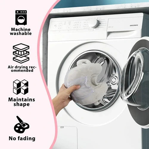 Nursing Cushion - Baby Feeding Pillow with bottle holder and neck support for comfortable, hands-free feeding