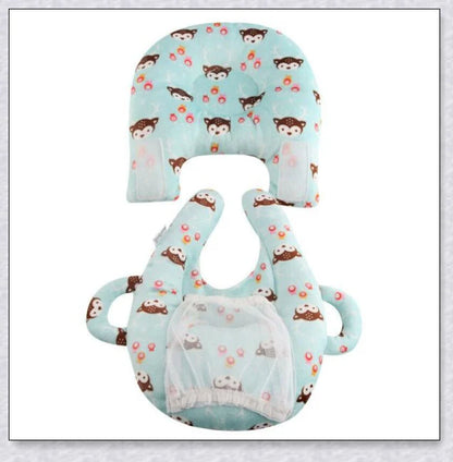 Nursing Cushion - Baby Feeding Pillow with bottle holder and neck support for comfortable, hands-free feeding