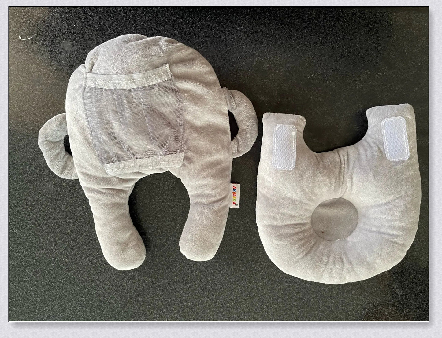 Nursing Cushion - Baby Feeding Pillow with bottle holder and neck support for comfortable, hands-free feeding