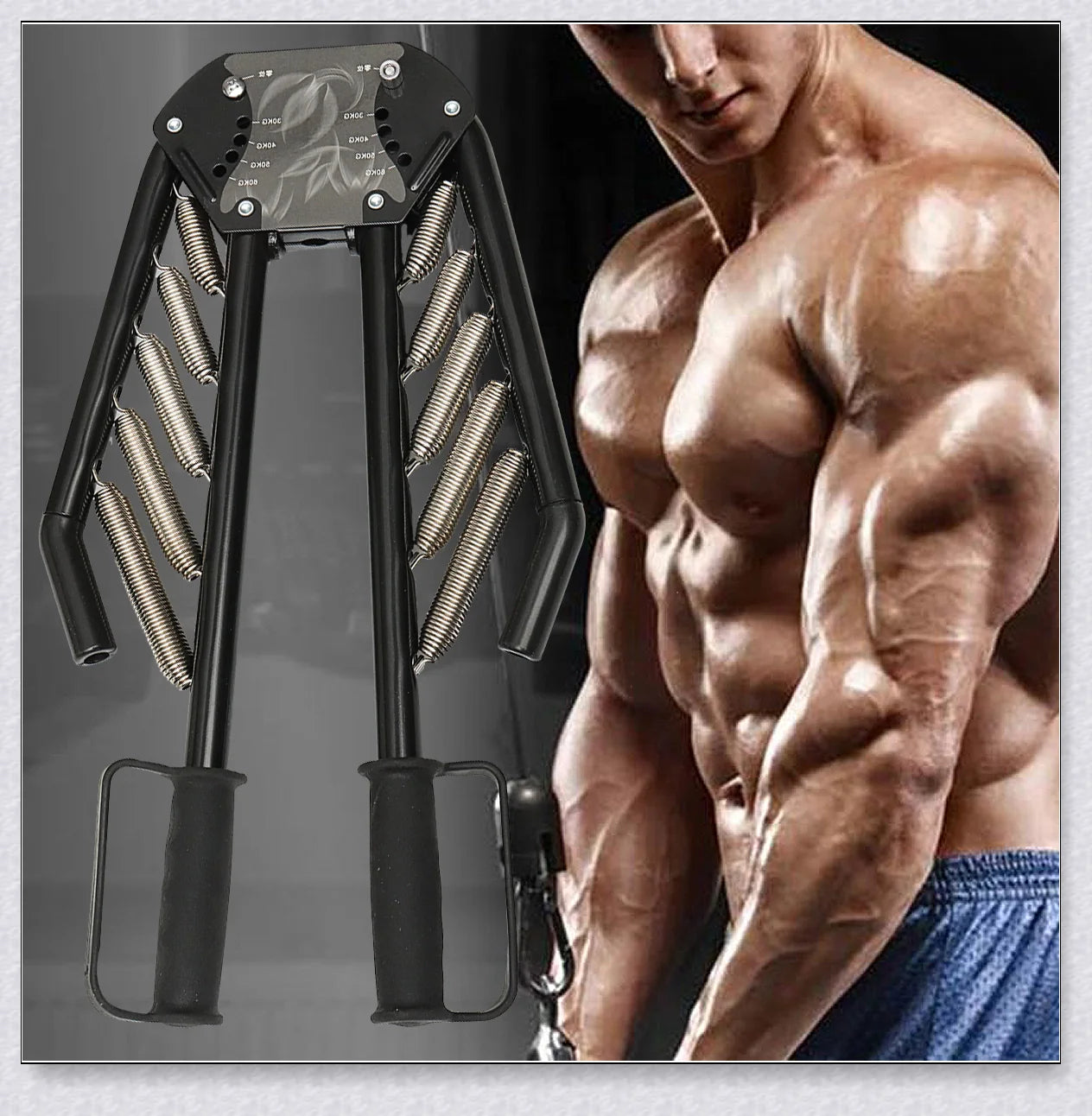 Premium Adjustable Chest Exerciser Resistance Workout Tool - Compact, Durable, and Versatile Home Gym Equipment