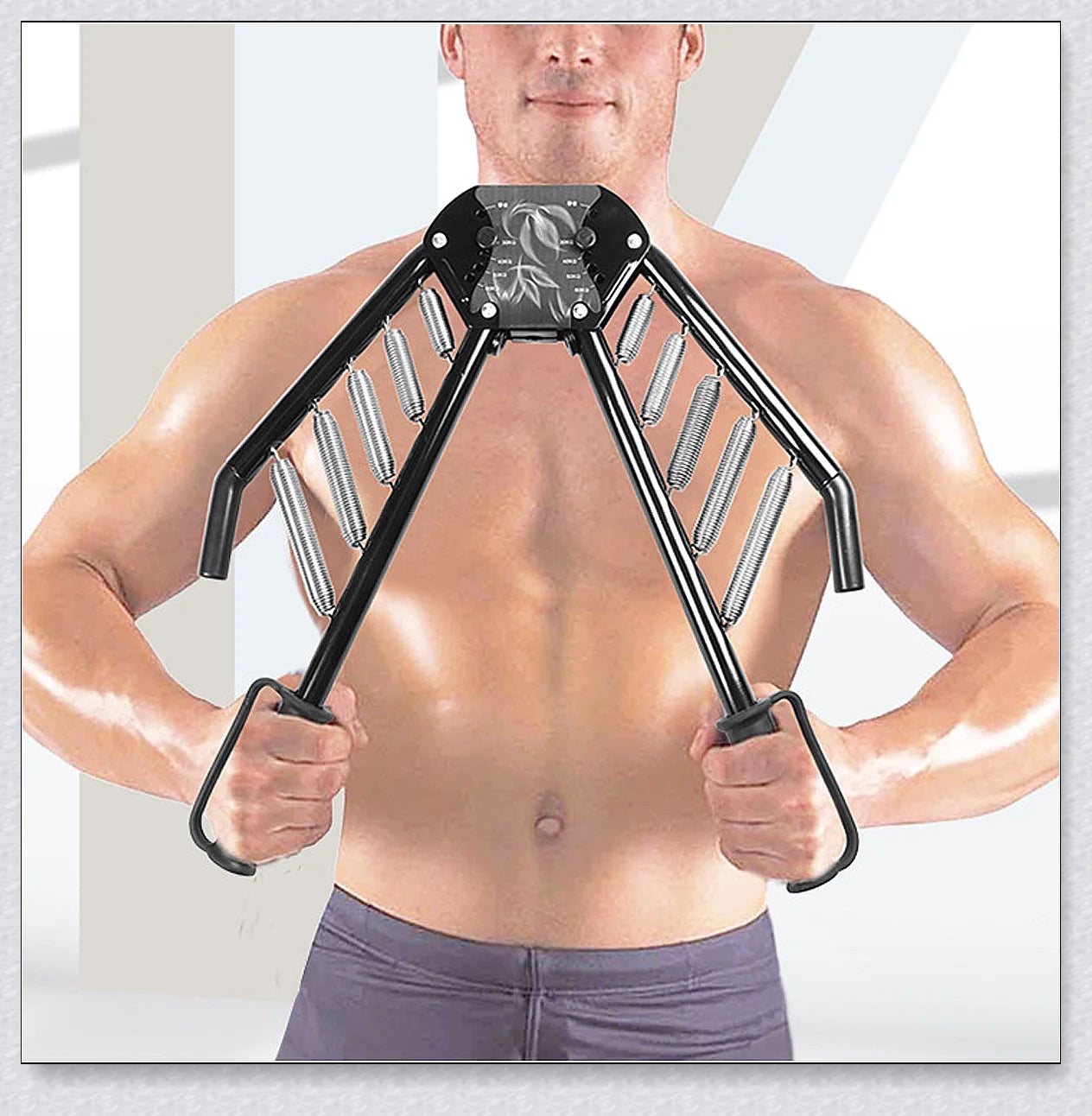 Premium Adjustable Chest Exerciser Resistance Workout Tool - Compact, Durable, and Versatile Home Gym Equipment