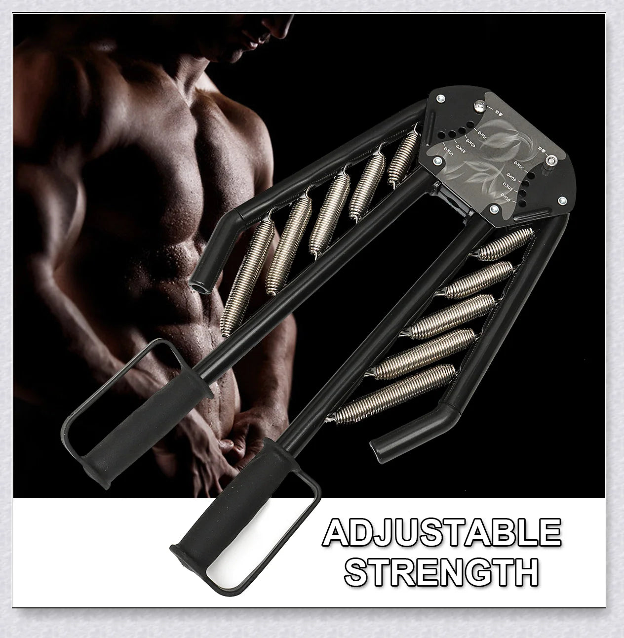 Premium Adjustable Chest Exerciser Resistance Workout Tool - Compact, Durable, and Versatile Home Gym Equipment