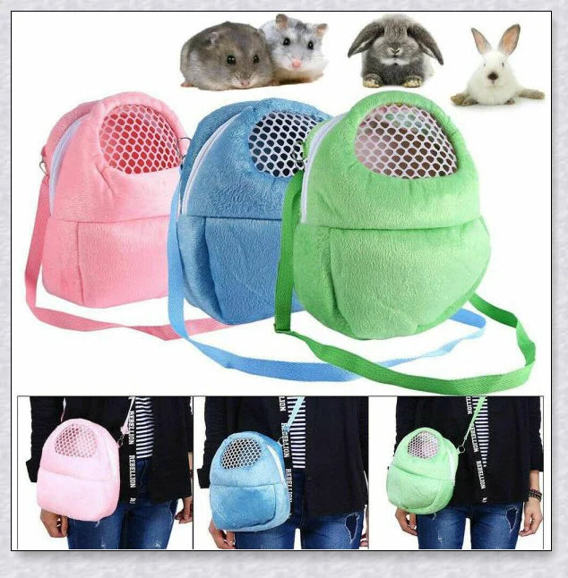 Cozy and secure Rabbit Travel Carrier with mesh top for ventilation and visibility