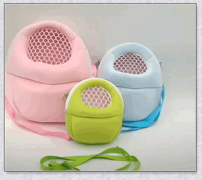 Cozy and secure Rabbit Travel Carrier with mesh top for ventilation and visibility