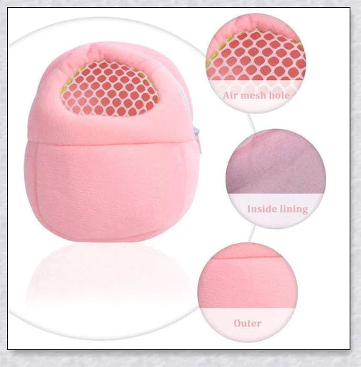 Cozy and secure Rabbit Travel Carrier with mesh top for ventilation and visibility