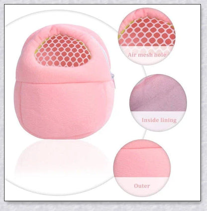 Cozy and secure Rabbit Travel Carrier with mesh top for ventilation and visibility
