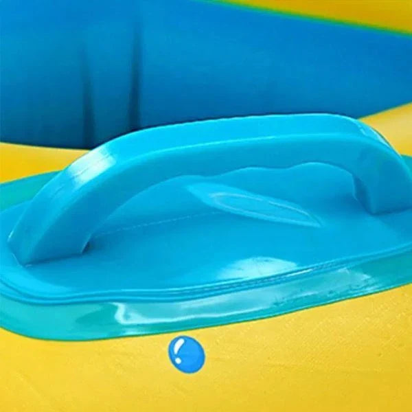 Colorful Baby Infant Swimming Pool Float with Steering Wheel and Sunshade Canopy