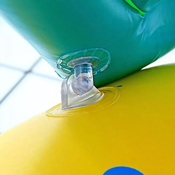 Colorful Baby Infant Swimming Pool Float with Steering Wheel and Sunshade Canopy