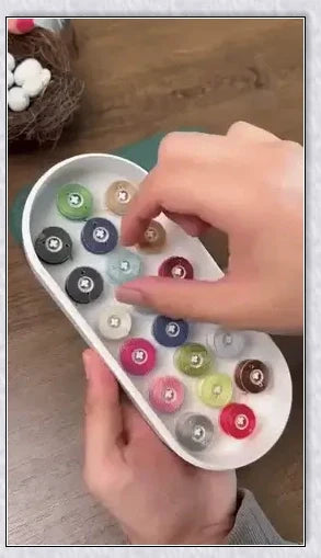 Sewingo Ultimate Sewing Kit with retractable tape measure, scissors, needles, and vibrant thread coils