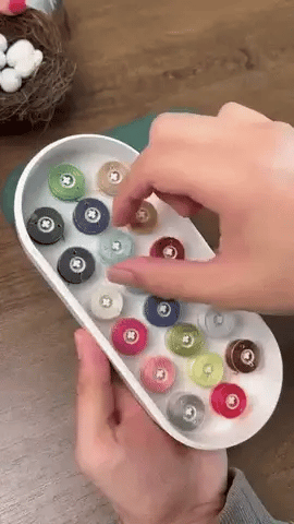 Sewingo Ultimate Sewing Kit with retractable tape measure, scissors, needles, and vibrant thread coils