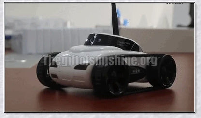 A compact, remote-controlled electric tank car with a high-quality camera for capturing stunning photos and live video